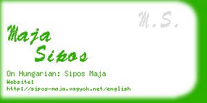 maja sipos business card